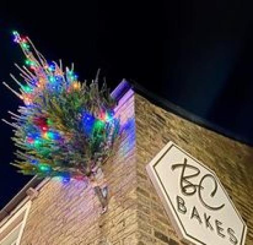 Christmas trees on brackets